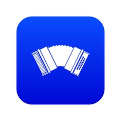 Poster - Accordion icon digital blue for any design isolated on white vector illustration