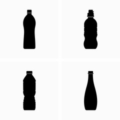 Sticker - Different shaped water bottles - Vector