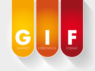 Aufkleber - GIF - Graphics Interchange Format acronym, concept background