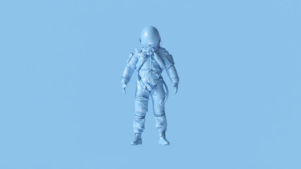 Wall Mural - pale blue spaceman astronaut cosmonaut advanced crew escape suit 3d illustration 3d render