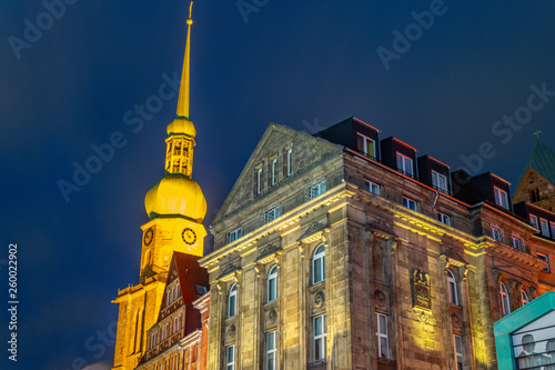 Night View Of Reinoldi Church And Facades Of Old Houses On Markt Square At Dortmund Germany Buy This Stock Photo And Explore Similar Images At Adobe Stock Adobe Stock