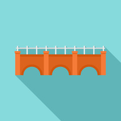 Poster - City bridge icon. Flat illustration of city bridge vector icon for web design