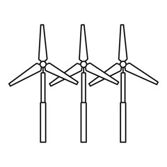 Poster - eco wind turbine icon. outline eco wind turbine vector icon for web design isolated on white backgro