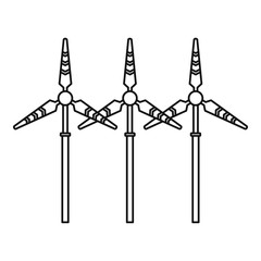 Poster - modern wind turbine icon. outline modern wind turbine vector icon for web design isolated on white b