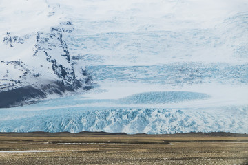 Landscape view of Iceland Jokulsarlon is a glacial lagoon, bordering Vatnajokull National Park in southeastern Iceland