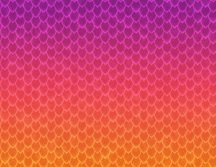 Wall Mural - Violet, pink and orange gradient snake skin pattern, sharp scale