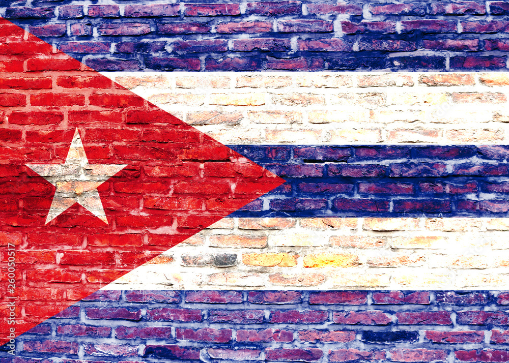 Flaga Kuby - graffiti - obrazy, fototapety, plakaty 