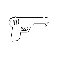 Fototapete - pistol icon. Element of Police for mobile concept and web apps icon. Outline, thin line icon for website design and development, app development