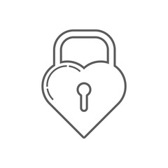 Fototapete - castle in the shape of a heart icon. Element of Romance for mobile concept and web apps icon. Outline, thin line icon for website design and development, app development