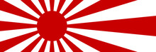 Horizontal Rising Sun Flag For Pattern And Background