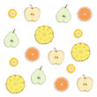 seamless background with fruits