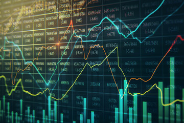 Poster - Creative forex chart background