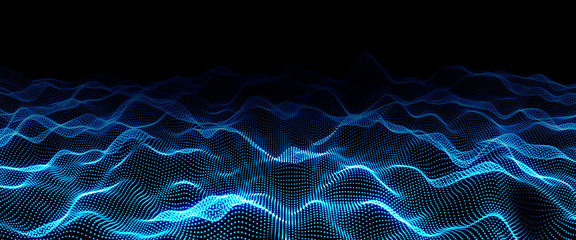 Aufkleber - Digital wave backdrop