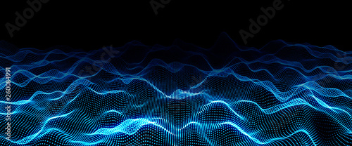 Digital wave backdrop