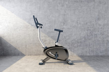 Exercise Bike Against A Concrete Wall