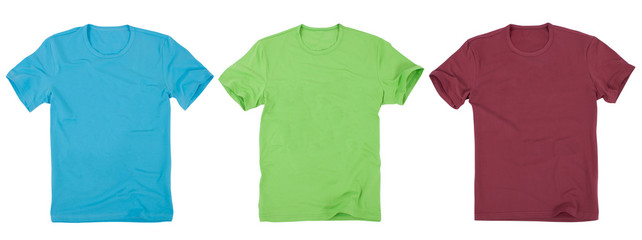 Wall Mural - Set of t-shirt solated on white background.