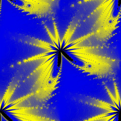 Fototapete - Seamless abstract pattern fractal star background. Computer generated fractal. Modern futuristic pattern. Fractal graphics for creative graphic design. Modern futuristic pattern.
