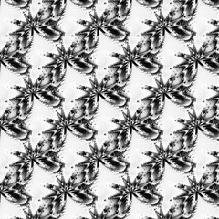 Fototapete - Seamless abstract pattern fractal star background. Computer generated fractal. Modern futuristic pattern. Modern futuristic pattern. Bright black and white artistic background.