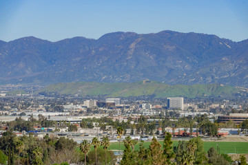 Wall Mural - Aerial view of Loma Linda cityscape