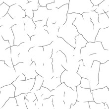 Seamless Pattern. Black Cracks On A White Background. Vector Illustration...