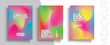 © inroad - Modern trendy background cover posters, banners, flyers, placards. Minimal banner design set for electro concert.