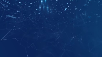 Artistic digital computer network cyberspace background. 