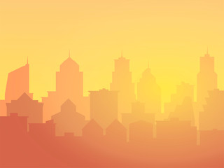 Wall Mural - city background with buildings silhouettes. EPS-10