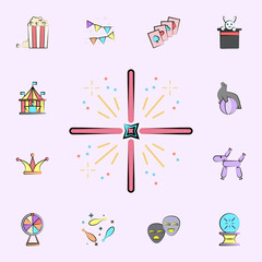Poster - firework colored icon. circus icons universal set for web and mobile