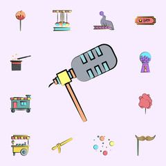 Poster - microphone colored icon. circus icons universal set for web and mobile