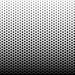 Halftone fade gradient background. Black and white comic backdrop. Monochrome points vector.