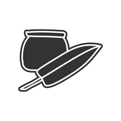 Poster - ink and pen sketch icon. Element of Education for mobile concept and web apps icon. Glyph, flat icon for website design and development, app development