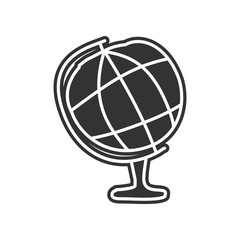 Poster - globe sketch icon. Element of Education for mobile concept and web apps icon. Glyph, flat icon for website design and development, app development