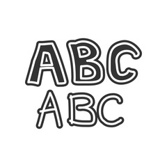 Poster - alphabet sketch icon. Element of Education for mobile concept and web apps icon. Glyph, flat icon for website design and development, app development
