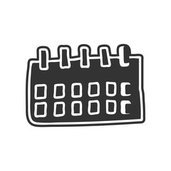 Poster - the calendar sketch icon. Element of Education for mobile concept and web apps icon. Glyph, flat icon for website design and development, app development