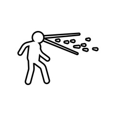 Poster - eye energy man icon. Element of hero for mobile concept and web apps icon. Outline, thin line icon for website design and development, app development