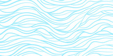 Monochrome Wave Pattern. Colorful Wavy Background. Hand Drawn Lines. Stripe Texture. Doodle For Design. Line Art. Colored Wallpaper