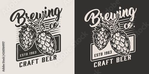 Vintage craft beer logo