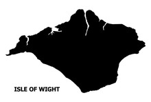 Vector Flat Map Of Isle Of Wight With Caption