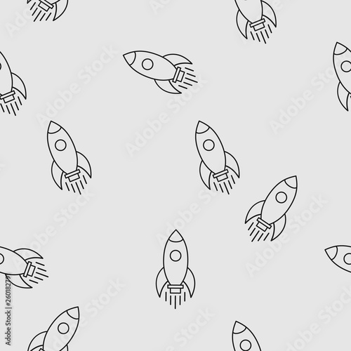 rocket-seamless-pattern-ship-icon-isolated-on-gray-background-travel-illustration