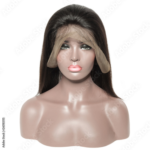 Fotografía Straight black human hair weaves extensions lace wigs