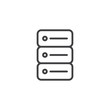 © alekseyvanin - Data storage line icon. linear style sign for mobile concept and web design. Database server outline vector icon. Symbol, logo illustration. Pixel perfect vector graphics
