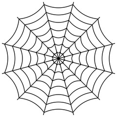 Poster - Round spider web, cobweb vector symbol sign of confusion and a network of trap