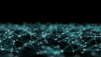 Wall Mural - network connection technology background