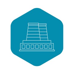 Poster - Refinery factory icon. Outline illustration of refinery factory vector icon for web