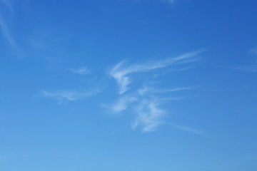clear blue sky with white cloud in the morning good weather day