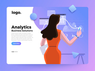 Sticker - Landing Page Business people