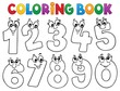 © Klara Viskova - Coloring book cartoon numbers set 1
