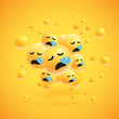 © Sebestyen Balint - Group of high detailed yellow emoticons, vector illustration