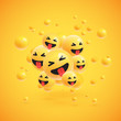 © Sebestyen Balint - Group of high detailed yellow emoticons, vector illustration