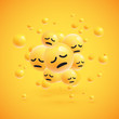 © Sebestyen Balint - Group of high detailed yellow emoticons, vector illustration